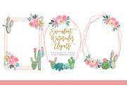 Succulent Watercolor Clipart Cactus, an Illustration by Sunflower Day Love (Thumbnail 1 of 4)