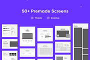 Behance & Dribbble Templates, an UI Kit Template by Lumina_ui_ux202 (Thumbnail 3 of 6)