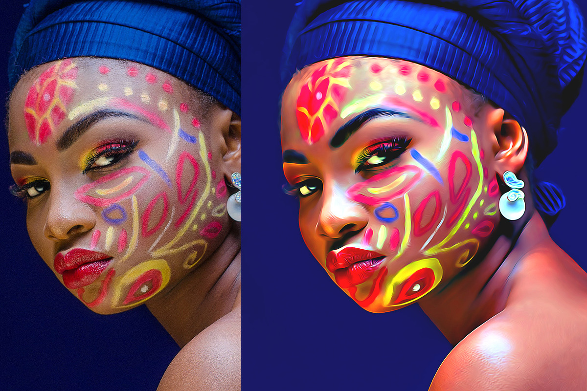 30% SALE! Smudge Oil Painting, an Action Add-On by U_Design (Photo 7 of 8)