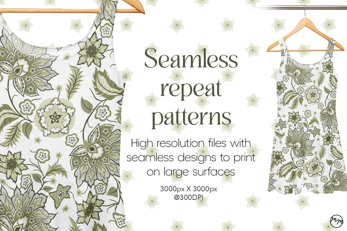 Chinoiserie Floral Patterns & Motifs, a Pattern Graphic by MenoMelo Studio (Photo 4 of 8)