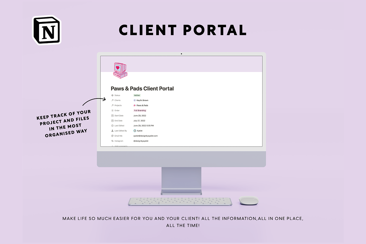 Epic Notion Client Portal Template, a Templates & Theme by DesignbyAyelet (Photo 3 of 4)