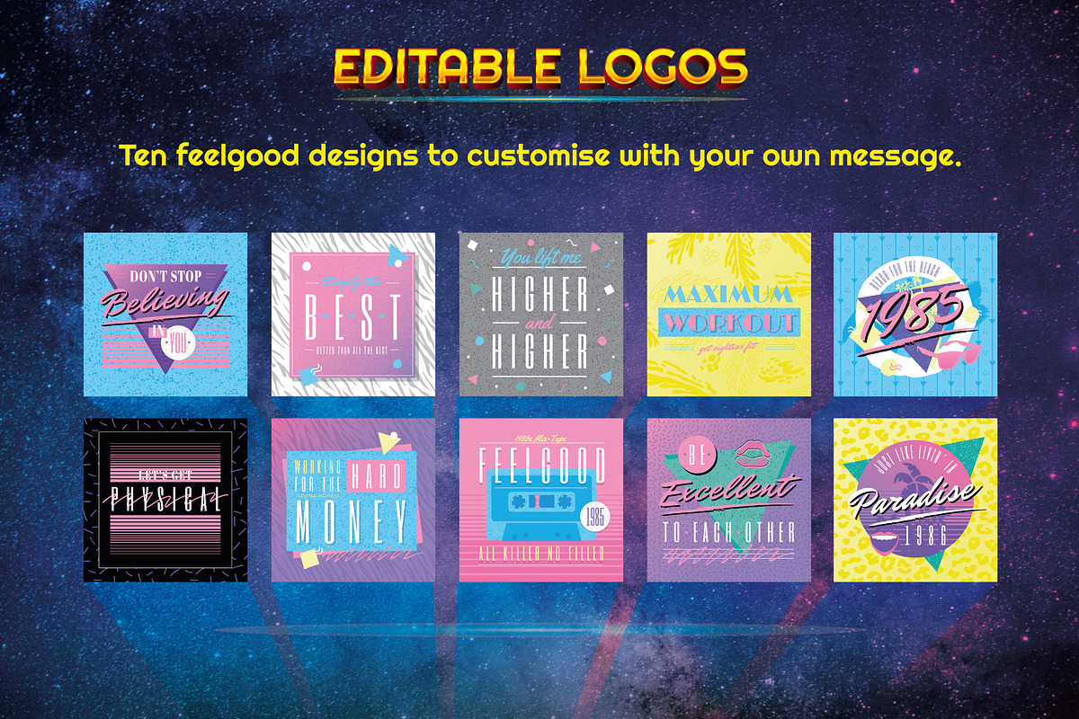The Complete 1980s Graphics Bundle!, a Texture Illustration by Wingsart Studio (Photo 6 of 9)