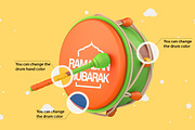 Cartoon Ramadan Drum Kit, a Product Mockup by Qaleb Studio (Thumbnail 2 of 5)