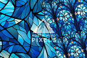 12 Blue Stained Glass Digital Papers, a Pattern Graphic by NorthWindPixels (Thumbnail 4 of 4)