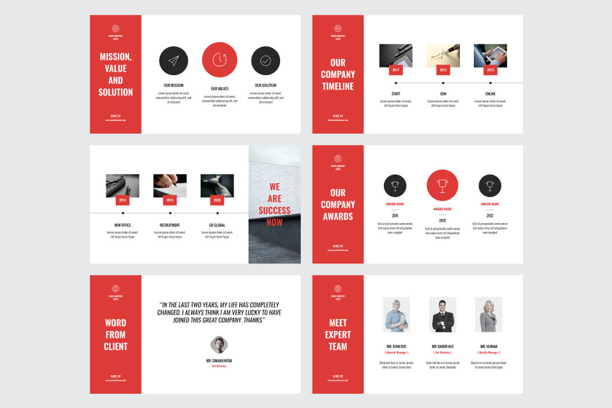 FIERY REDS - Powerpoint Template, a Presentation Template by Shafura