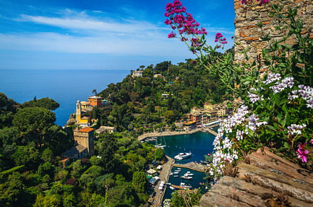 Portofino view from the castle, an Architecture Photo by Alpine Dreams