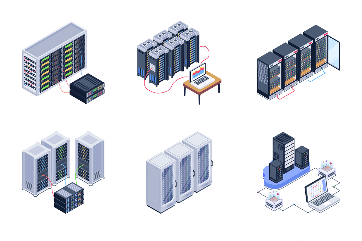 Infrastructure and Server Set, a Technology Illustration by Brickclay (Photo 14 of 14)