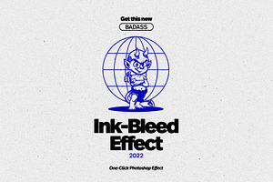 INK Bleed Copier Effect PSD