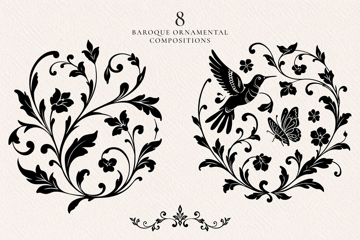 Baroque Ornament Collection, a Decorative Illustration by Papatongartist (Photo 3 of 14)