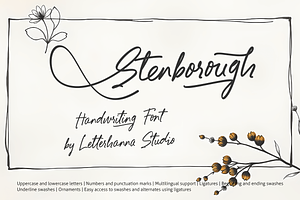Stenborough Handwritten Font, a Handwritten Font by Letterhanna Studio