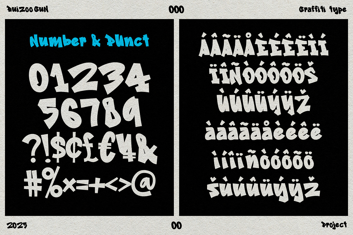 Ruizoo Gun Graffiti Type, a Handwritten Font by Maulana Creative (Photo 6 of 7)