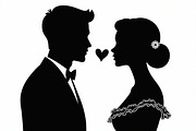 Romantic Love Cameo Silhouette set, an Illustration by Creativeshirt (Thumbnail 2 of 8)