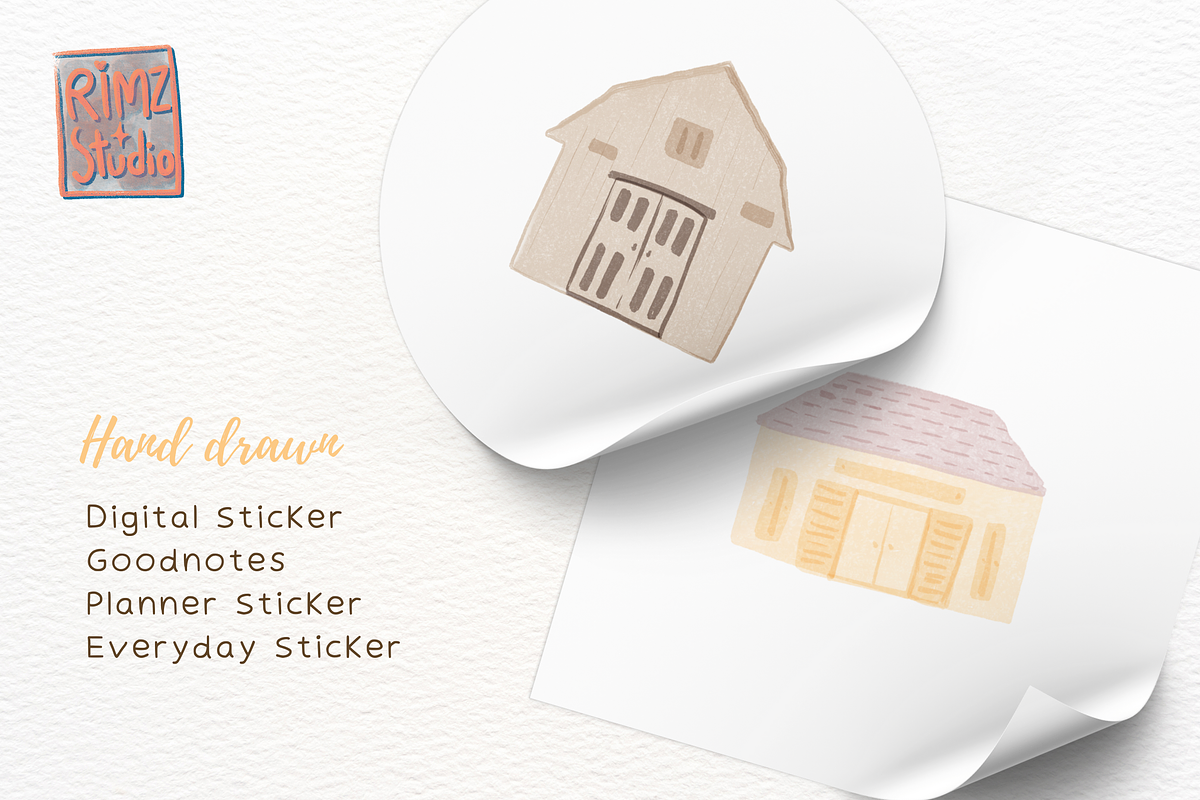 Watercolor Countryside House clipart, an Illustration by RimzStudio (Photo 5 of 5)