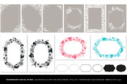 Vintage Vector Flower Frames Set, a Decorative Illustration by Pingebat (Thumbnail 4 of 10)