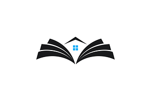 Book House Logo Vector Template