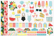 Summer Digital Paper Clipart Set, a Pattern Graphic by Paper Starr Studio (Thumbnail 6 of 6)