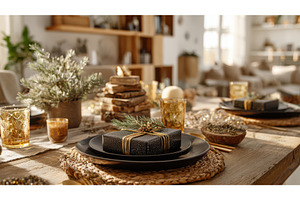 Elegant Rustic Christmas Table, a Holiday Photo by Lermont51