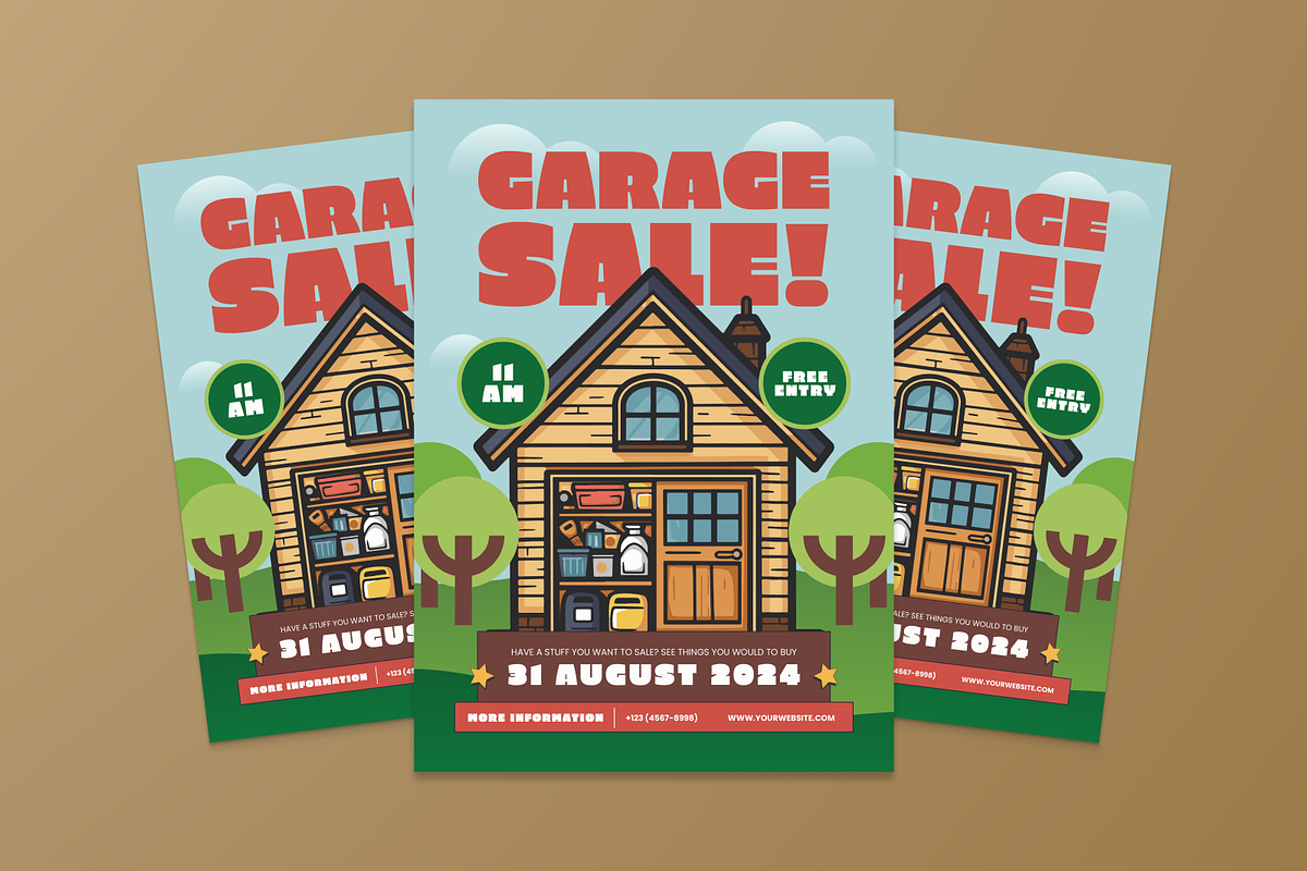Garage Sale Promo Flyer, a Flyer Template by MMPixelCraft (Photo 3 of 5)