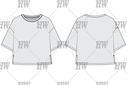 Unisex Boxy Tee Fashion Flat, a Shirt Mockup by haydenwentworth (Thumbnail 1 of 3)