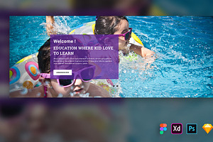 Educational-Banner and Landing Page, a Marketing Template by 3djagan