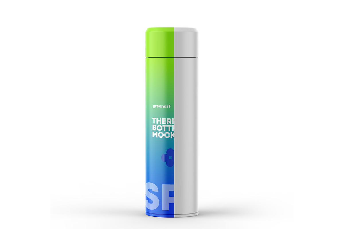 Matte Thermos Bottle Mockup, a Cups & Container Mockup by Green Art (Photo 4 of 5)