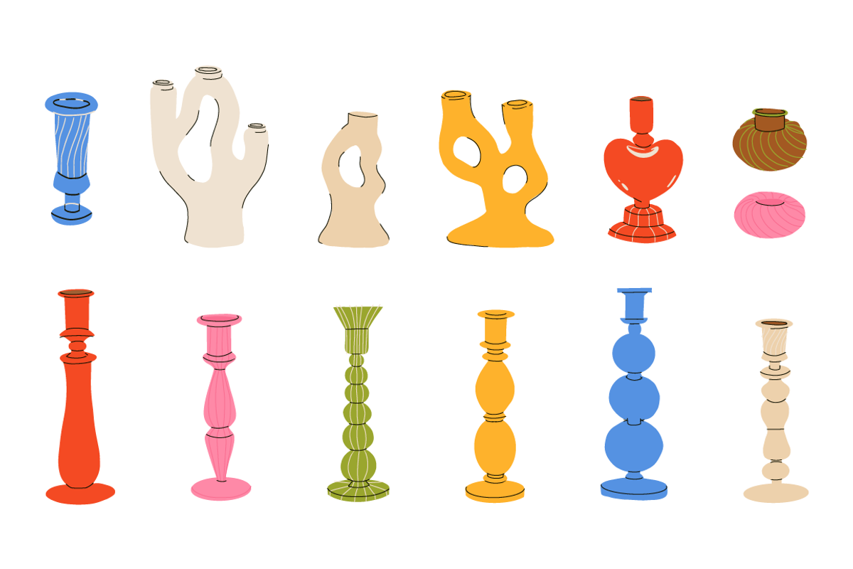 150+ Candle Making Clipart Set, an Object Illustration by Zeukaa (Photo 9 of 15)