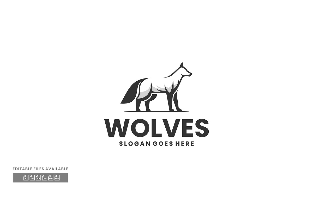 Wolf Simple Mascot Logo, a Branding & Logo Template by ivan_artnivora