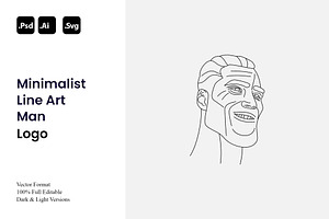 Minimalist Line Art Man Logo, a Branding & Logo Template by Luxury Logos