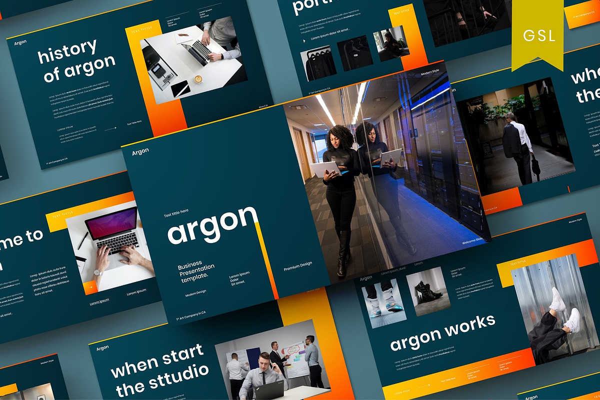 Argon - Business Google Slide, a Presentation Template by Dens Creative Studio (Photo 1 of 7)