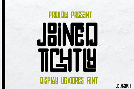 Joined tightly, a Sans Serif Font by Bramcreative