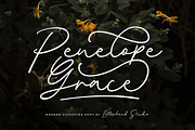 Penelope Grace - Signature Script, a Script Font by Letterhend Studio (Thumbnail 1 of 10)