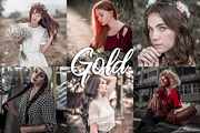 10 Lightroom CC Presets - Gold, an Action Add-On by Preset Bunker (Thumbnail 1 of 10)