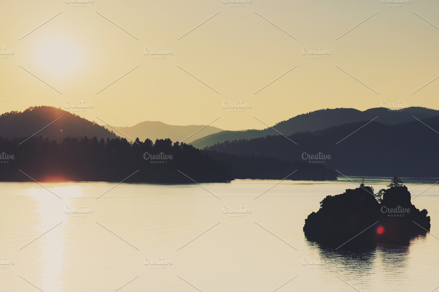 Sunset At The Lake Stock Photo Containing Lake And Sunset