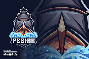 Ship Mascot Esport Logo, a Branding & Logo Template by prps.std