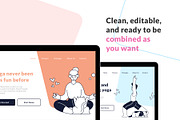 Yoga Pose Illustration Kit, a Person Illustration by Pixelz Studio (Thumbnail 2 of 6)