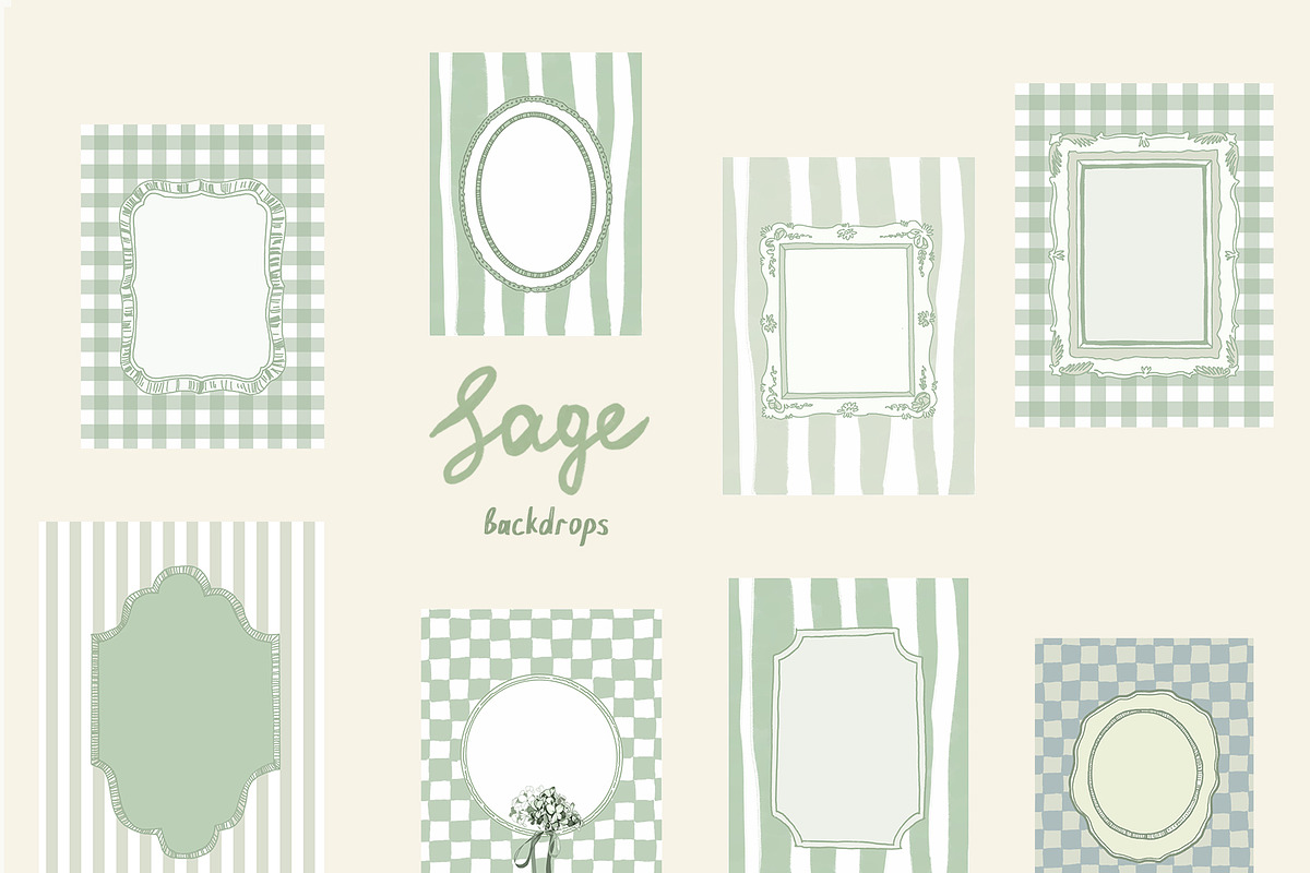 Sage Floral Illustrations, an Object Graphic by whiteheartdesign (Photo 11 of 14)
