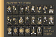 Black & Gold Tarot Deck, an Illustration by Evgenia Pichkur (Thumbnail 2 of 8)