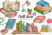 Chill Book watercolor clipart PNG, an Object Illustration by AkiraVilla (Thumbnail 1 of 9)