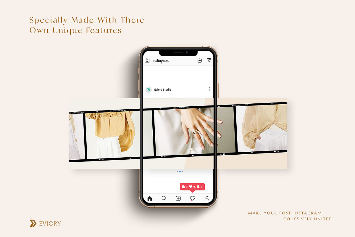 Instagram Puzzle Influencer CANVA PS, a Social Media Template by Eviory