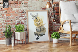 Wooden Picture Frame Mockup, a Print Template by SD Mockup