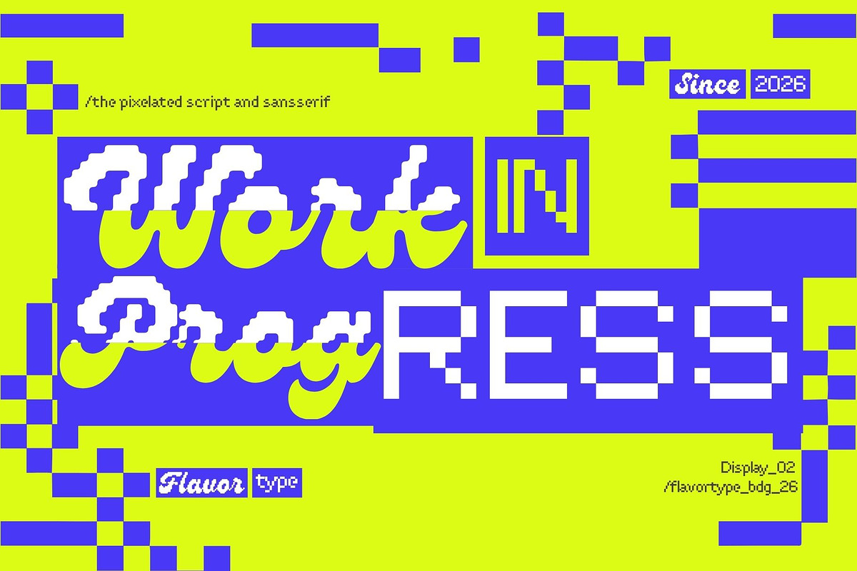 Genty - Pixel Edition, a Script Font by Flavortype (Photo 7 of 18)
