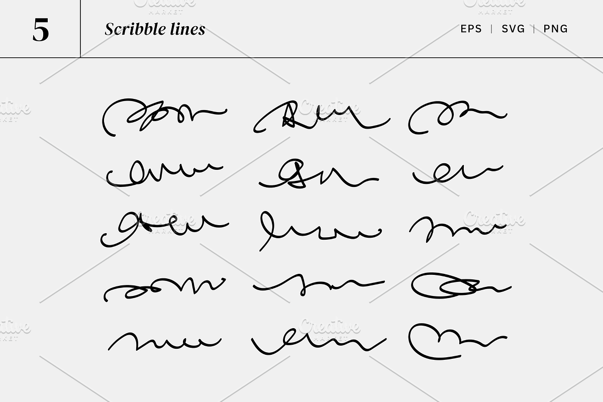 134 Scribbles & circles & underlines, an Object Graphic by Pinkbrush (Photo 6 of 9)