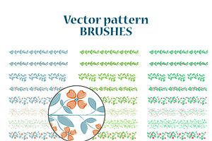 Floral Vector Brushes Collection