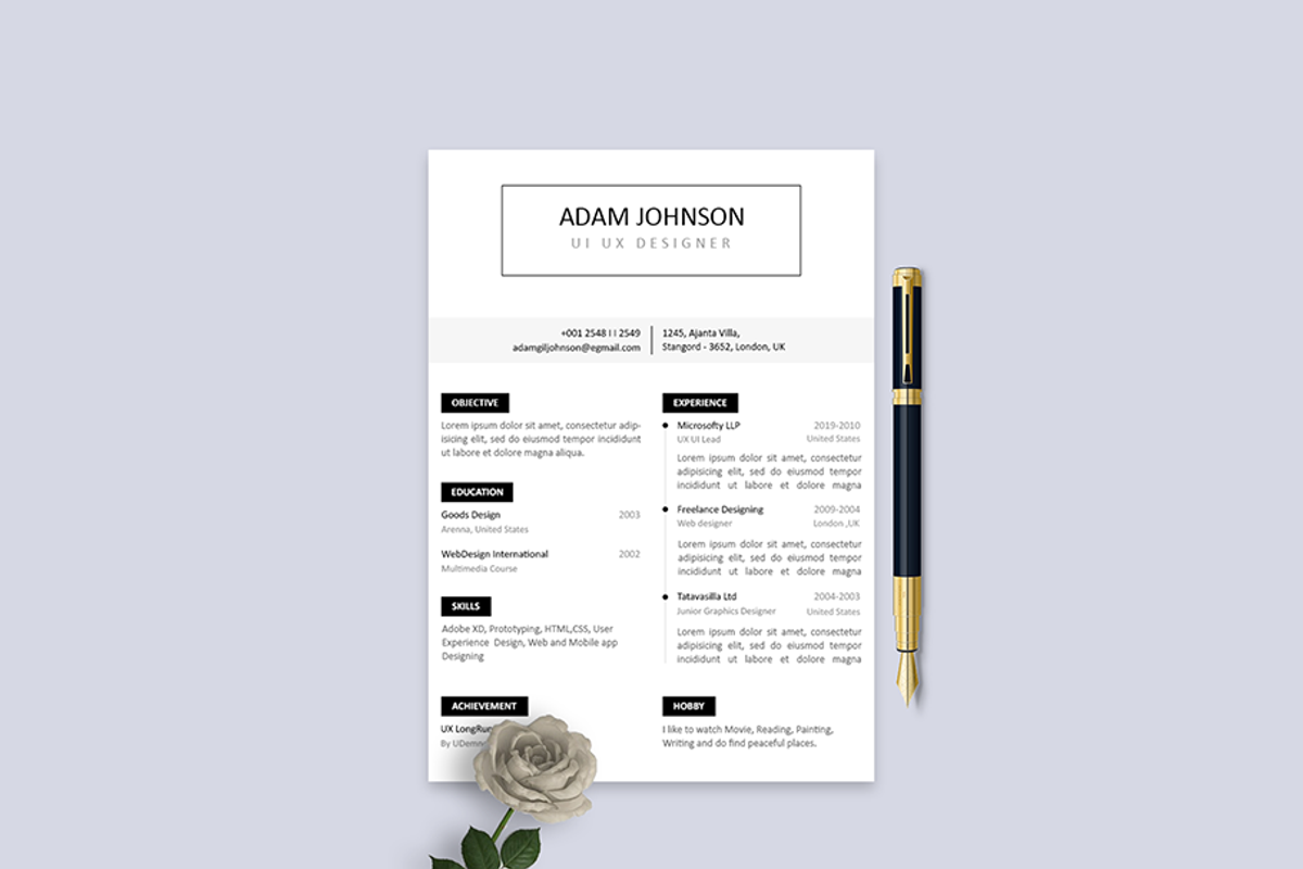 Clean Resume Template, a Resume Template by AdminUIUX (Photo 2 of 4)