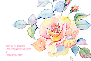 Watercolor roses pack.