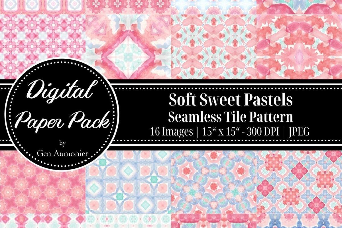 Soft Sweet Pastel Abstract Patterns, a Pattern Graphic by Gen Aumonier (Photo 1 of 7)