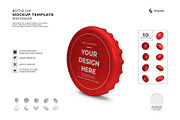 Bottle Cap Mockup Template Set, a Household Mockup by DesignRushMarket (Thumbnail 1 of 10)