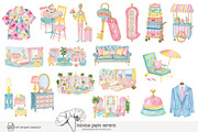 125 vintage holiday clip art, a Seasonal Illustration by Poppy Lane Studio (Thumbnail 2 of 11)