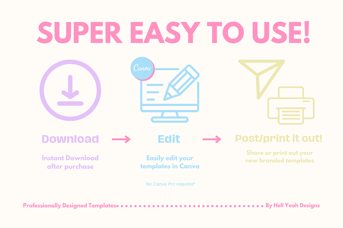 Pretty Pop Branding Kit Templates preview 3