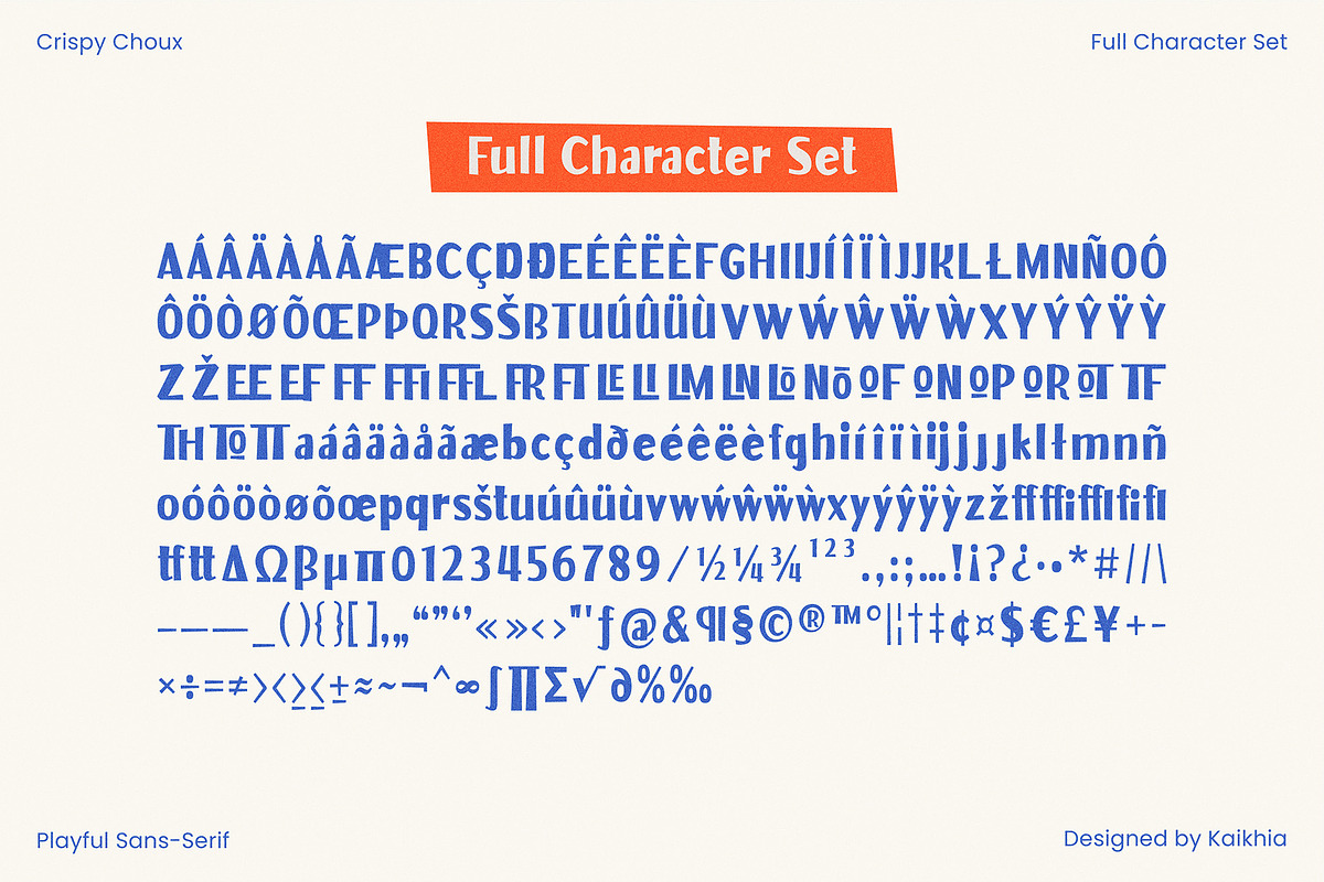 Crispy Choux, Playful Display Font., a Sans Serif Font by Kaikhia (Photo 6 of 8)